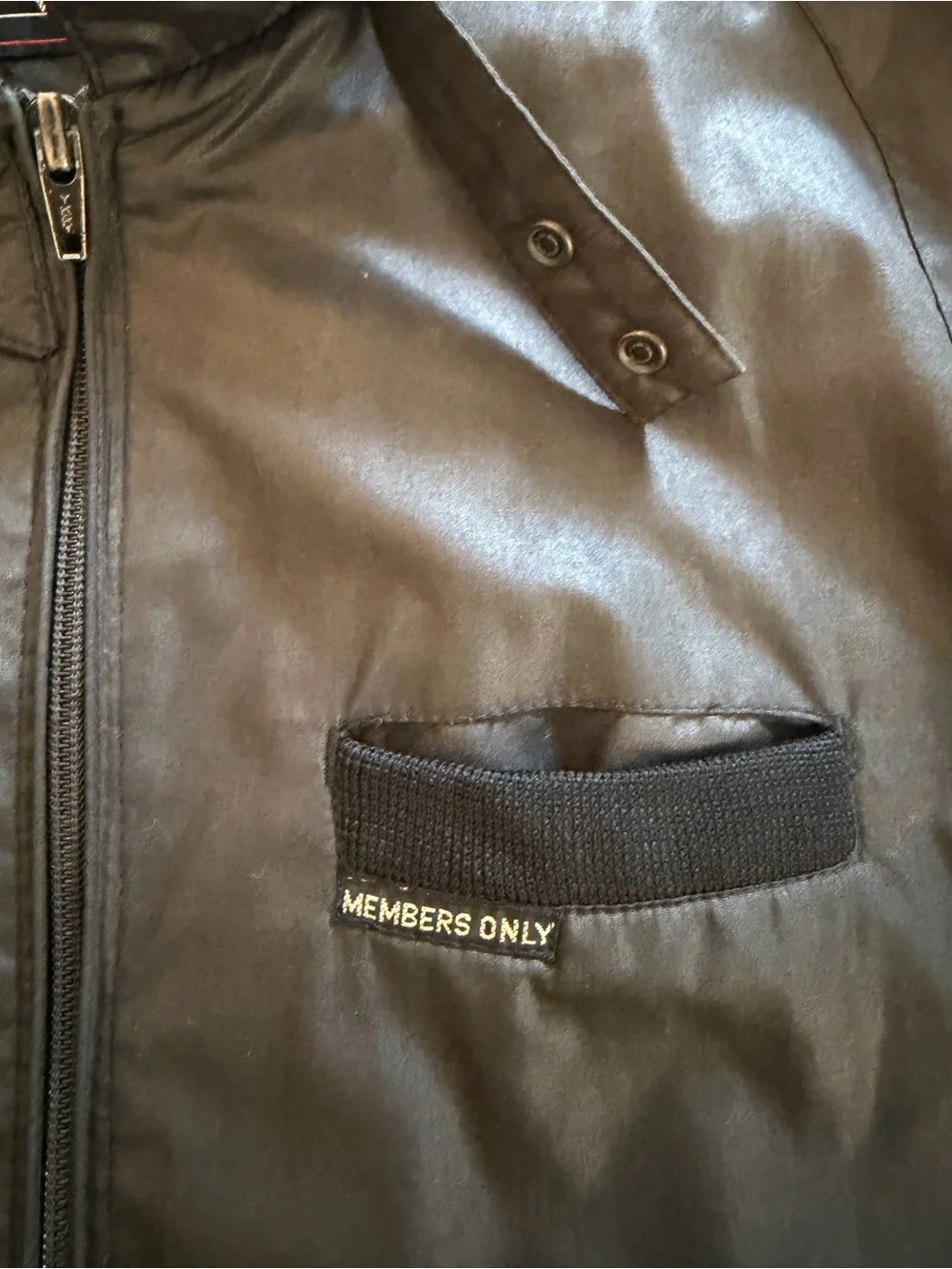 Members Only Vintage 80’s Iconic Racer Jacket Black Mens 38 Cafe Bomber Coat